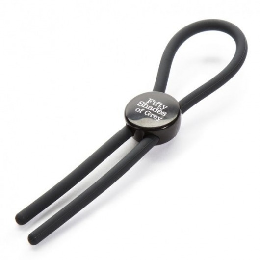 Тёмно-серое эрекционное кольцо с зажимом Again and Again Adjustable Cock Ring - Fifty Shades of Grey - в Жуковском купить с доставкой