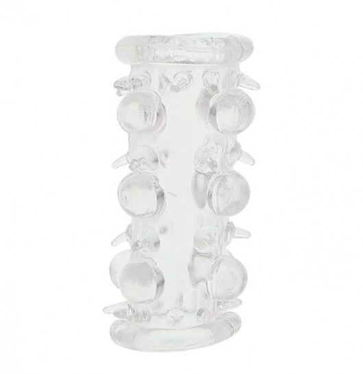 Прозрачная насадка на пенис с шипами и бугорками JELLY JOY LUST CLUSTER CLEAR - Dream Toys - в Жуковском купить с доставкой