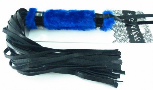 Нежная плеть с синим мехом BDSM Light - 43 см. - БДСМ Арсенал - купить с доставкой в Жуковском