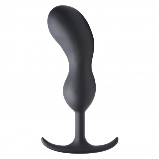 Черный массажер простаты с утяжелителями Premium Silicone Weighted Prostate Plug XL - 20,8 см. - XR Brands - в Жуковском купить с доставкой