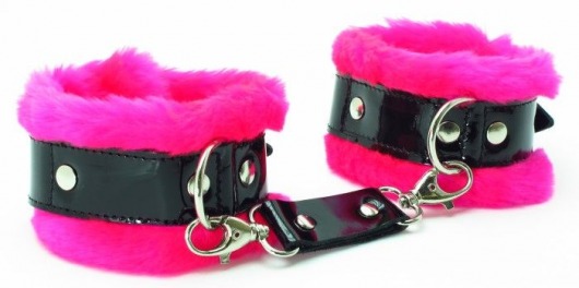 Розовые наручники с мехом BDSM Light - БДСМ Арсенал - купить с доставкой в Жуковском