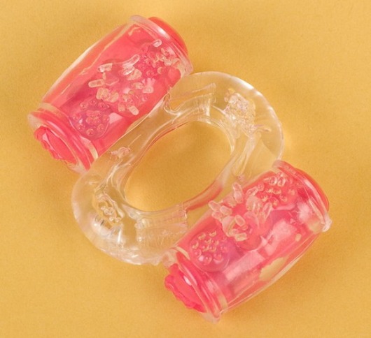 Прозрачное виброкольцо с двумя вибропульками - Toyfa Basic - в Жуковском купить с доставкой