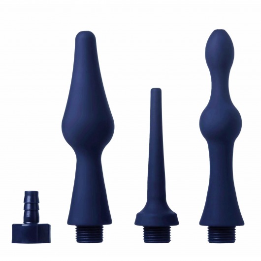Набор из 3 универсальных насадок для анального душа Universal 3 Piece Silicone Enema Attachment Set - XR Brands - купить с доставкой в Жуковском