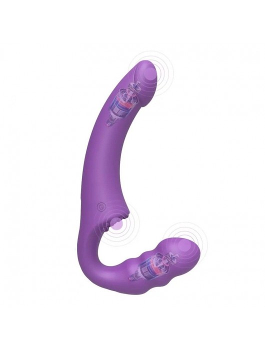 Фиолетовый безремневой страпон Straples Strap-On Dildo - Erokay - купить с доставкой в Жуковском