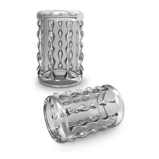 Прозрачная насадка с бороздками STAY HARD COCK SLEEVE 04 CLEAR - Blush Novelties - в Жуковском купить с доставкой