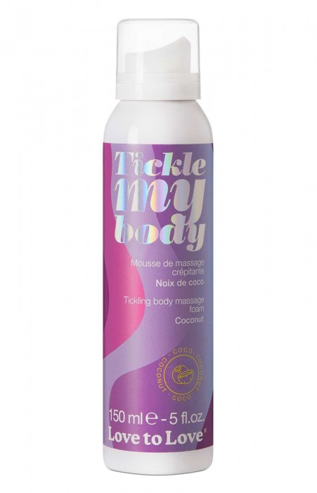 Массажная хрустящая пенка Tickle My Body Coconut с ароматом кокоса - 150 мл. - Love to Love - купить с доставкой в Жуковском