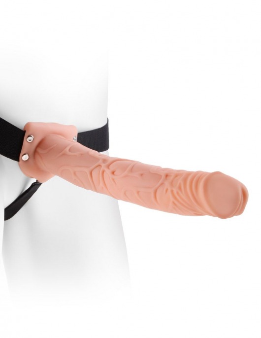 Фаллопротез телесного цвета Hollow Strap-On - 29 см. - Pipedream - купить с доставкой в Жуковском