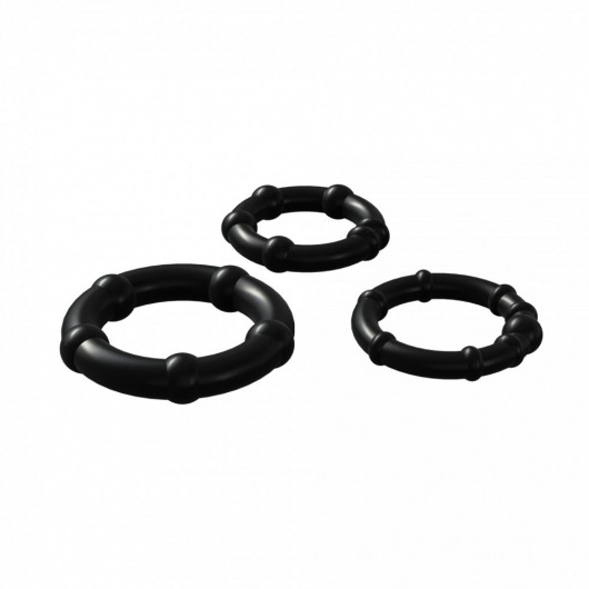 Набор из 3 черных эрекционных колец Babooom Ring Set - Adrien Lastic - в Жуковском купить с доставкой