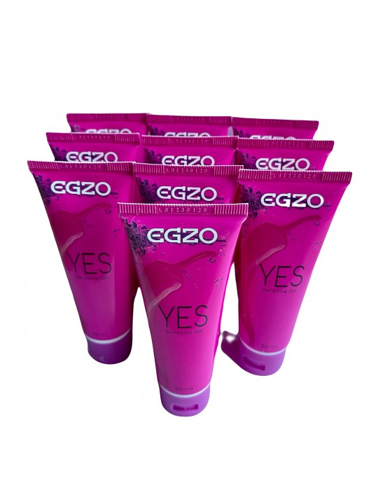 Набор из 10 согревающих лубрикантов на водной основе Egzo Yes (по 50 мл.) - EGZO - купить с доставкой в Жуковском