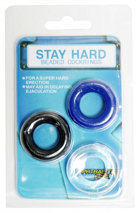 Набор из 3 эрекционных колец без рельефа - Boys of Toys - в Жуковском купить с доставкой