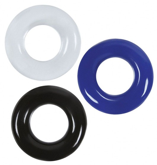 Набор из 3 эрекционных колец без рельефа - Boys of Toys - в Жуковском купить с доставкой