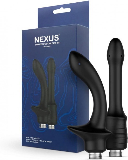 Набор из 2 насадок для анального душа Shower Douche Duo Kit Beginner - Nexus Range - купить с доставкой в Жуковском