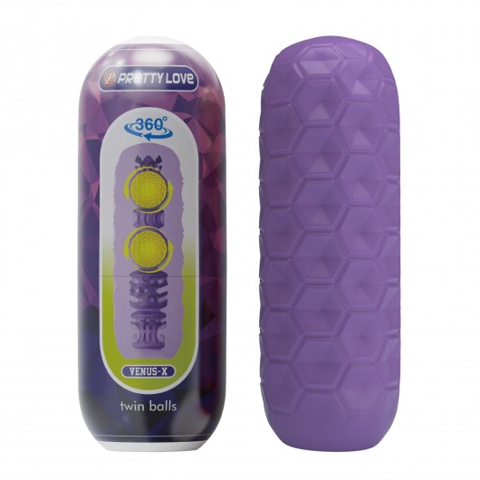 Фиолетовый мастурбатор Venus-X Twin balls - Baile - в Жуковском купить с доставкой