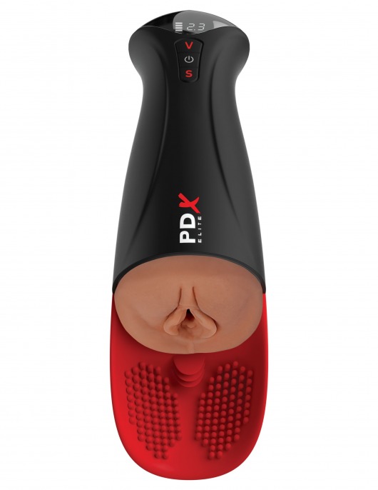 Мастурбатор-вагина в колбе с вибрацией Fuck-O-Matic Pro XL - Pipedream - в Жуковском купить с доставкой