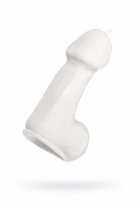 Белая свеча в форме пениса - 47 гр. - Pecado - купить с доставкой в Жуковском