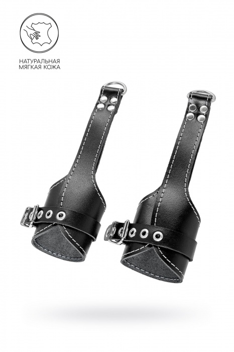 Черные подвесы с белой строчкой - Pecado - купить с доставкой в Жуковском