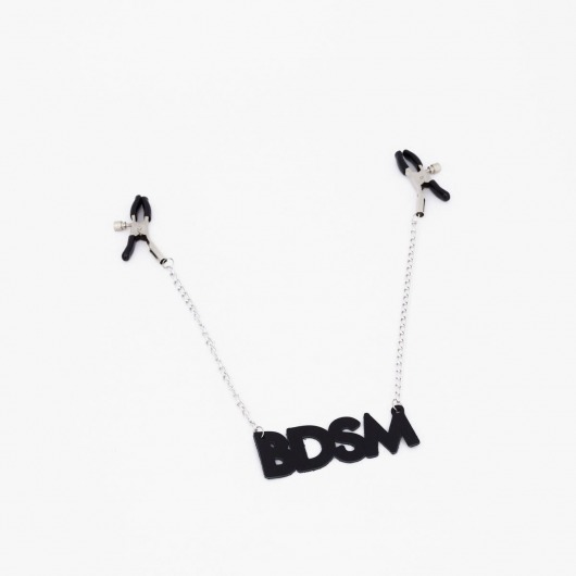Зажимы на соски с кожаной подвеской BDSM - Crazy Handmade - купить с доставкой в Жуковском