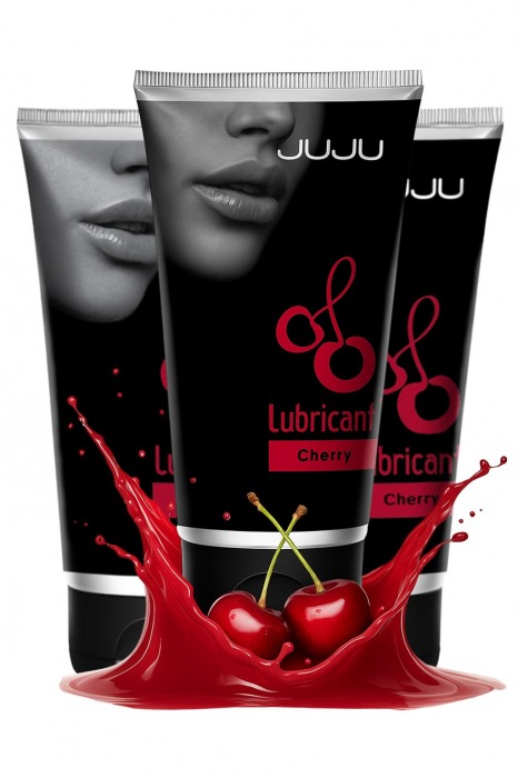 Набор из 3 съедобных лубрикантов JUJU со вкусом вишни - JuJu - купить с доставкой в Жуковском