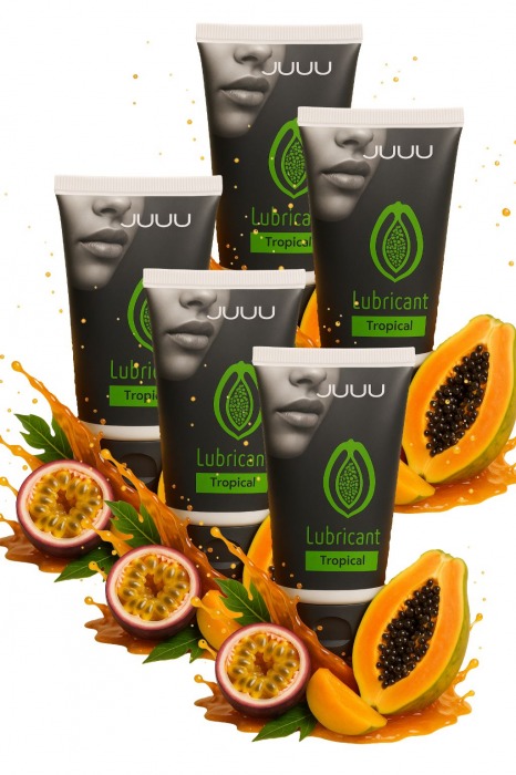 Набор из 5 съедобных лубрикантов JUJU со вкусом тропических фруктов - JuJu - купить с доставкой в Жуковском