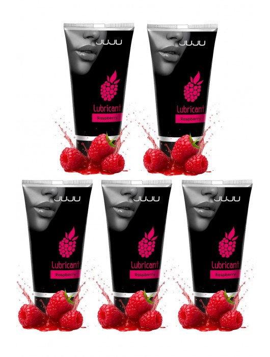 Набор из 5 съедобных лубрикантов JUJU со вкусом малины - JuJu - купить с доставкой в Жуковском