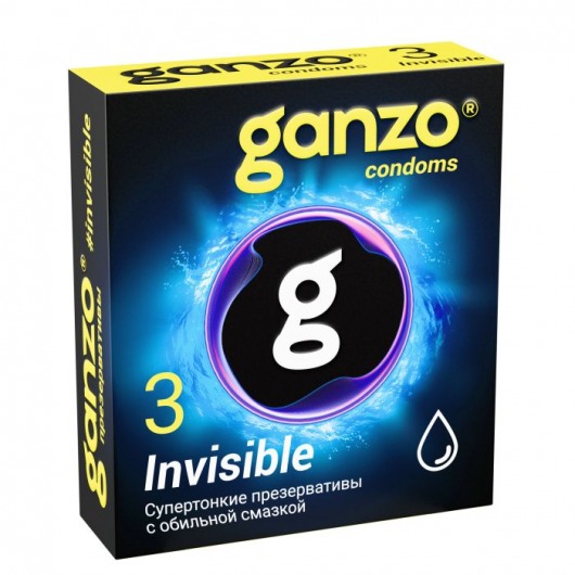 Супертонкие презервативы Ganzo Invisible - 3 шт. - Ganzo - купить с доставкой в Жуковском