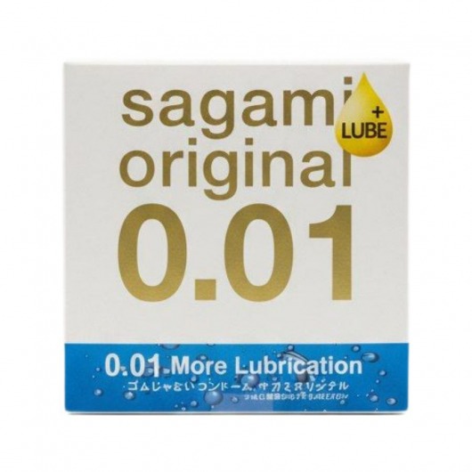 Увлажнённый презерватив Sagami Original 0.01 Extra Lub - 1 шт. - Sagami - купить с доставкой в Жуковском