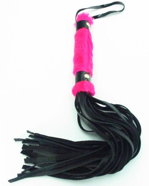 Нежная плеть с розовым мехом BDSM Light - 43 см. - БДСМ Арсенал - купить с доставкой в Жуковском