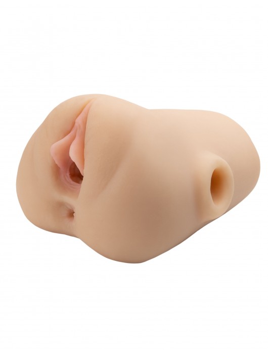 Телесный мастурбатор с вибрацией Double Pounder Vibrating Squeeze Stroker - Pipedream - в Жуковском купить с доставкой