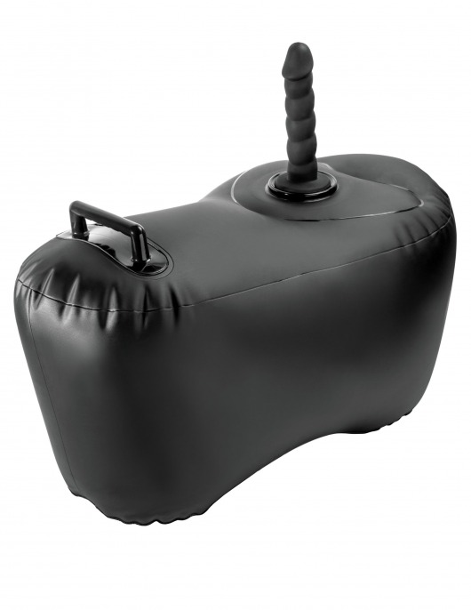 Черное надувное кресло с платформой для фиксации дилдо Body Dock Inflatable Love Seat - Pipedream - купить с доставкой в Жуковском