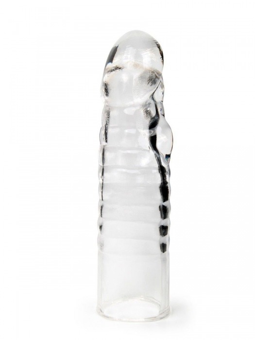 Прозрачная закрытая насадка на член - 15 см. - Sex Expert - в Жуковском купить с доставкой