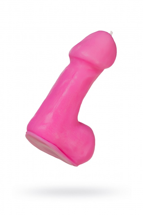 Розовая свеча в форме пениса - 47 гр. - Pecado - купить с доставкой в Жуковском