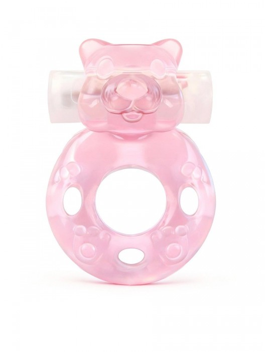 Розовое эрекционное виброкольцо в форме мишки - 1137 - в Жуковском купить с доставкой