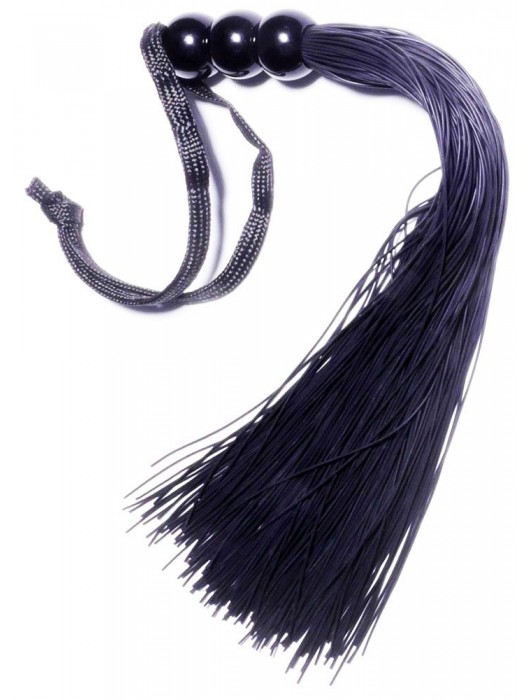 Черная силиконовая плетка - 25,4 см. - Boys of Toys - купить с доставкой в Жуковском