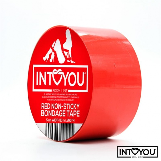 Красный скотч для фиксации Non-Sticky Bondage Tape - 15 м. - Intoyou - купить с доставкой в Жуковском