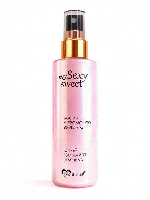 Спрей хайлайтер для тела Sexy Sweet с ароматом бабл-гам, шиммером и феромонами - 200 мл. -  - Магазин феромонов в Жуковском