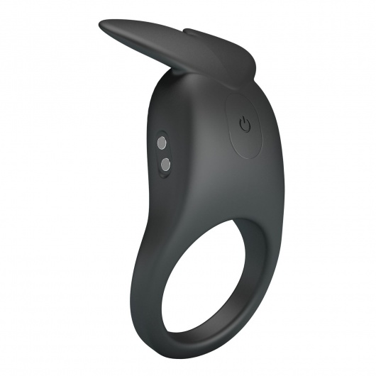 Черное перезаряжаемое виброкольцо Carlton - Baile - в Жуковском купить с доставкой