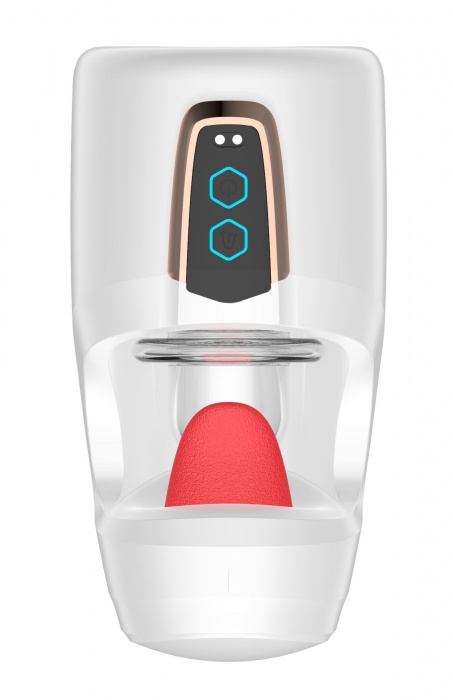 Белый мастурбатор с язычком и возвратно-поступательными движениями - Secwell - в Жуковском купить с доставкой