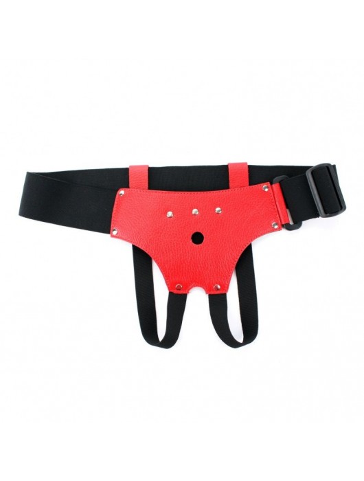 Красные трусики со штырьком для насадки - БДСМ Арсенал - купить с доставкой в Жуковском