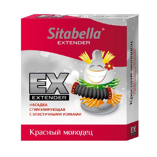 Стимулирующая насадка Sitabella Extender  Красный молодец - Sitabella - купить с доставкой в Жуковском