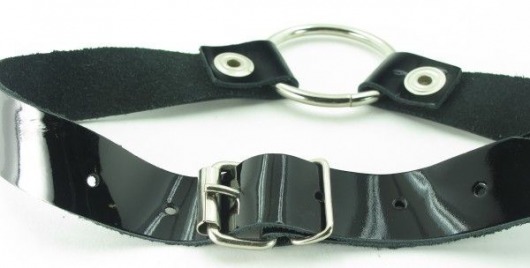 Кляп с кольцом и лаковым ремешком - БДСМ Арсенал - купить с доставкой в Жуковском