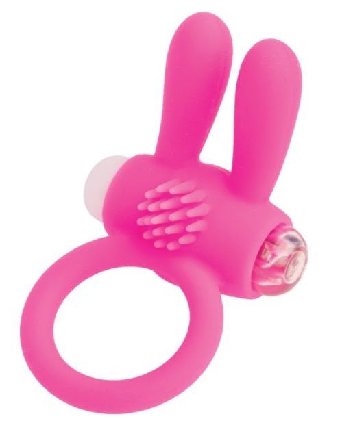 Розовое эрекционное виброкольцо A-toys с ушками - A-toys - в Жуковском купить с доставкой