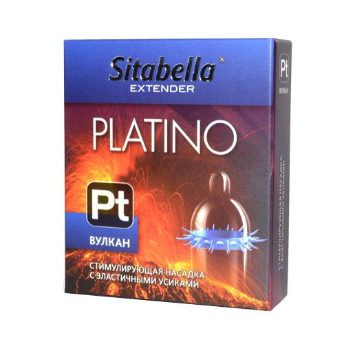 Стимулирующая насадка с усиками Platino  Вулкан - Sitabella - купить с доставкой в Жуковском