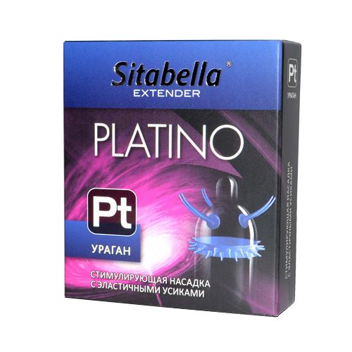 Стимулирующая насадка с усиками и шипиками Platino  Ураган - Sitabella - купить с доставкой в Жуковском