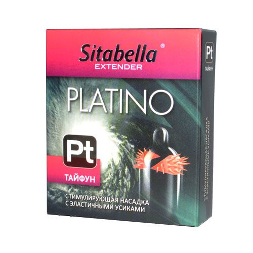 Стимулирующая насадка с шипиками по бокам Platino  Тайфун - Sitabella - купить с доставкой в Жуковском