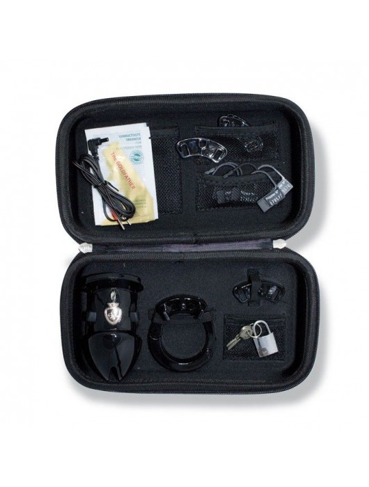 Пояс верности с электростимуляцией Mystim Pubic Enemy No1 Black Edition - MyStim - купить с доставкой в Жуковском