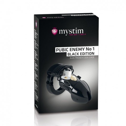 Пояс верности с электростимуляцией Mystim Pubic Enemy No1 Black Edition - MyStim - купить с доставкой в Жуковском