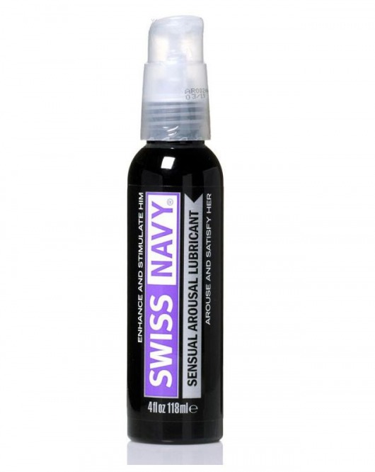 Возбуждающий гель-лубрикант на водной основе Sensual Arousal Lubricant  - 118 мл. - Swiss navy - купить с доставкой в Жуковском