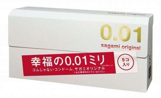Супер тонкие презервативы Sagami Original 0.01 - 5 шт. - Sagami - купить с доставкой в Жуковском
