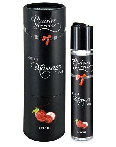 Массажное масло с ароматом личи Huile de Massage Gourmande Litchi - 59 мл. - Plaisir Secret - купить с доставкой в Жуковском