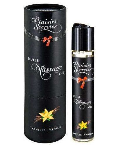 Массажное масло с ароматом ванили Huile de Massage Gourmande Vanille - 59 мл. - Plaisir Secret - купить с доставкой в Жуковском